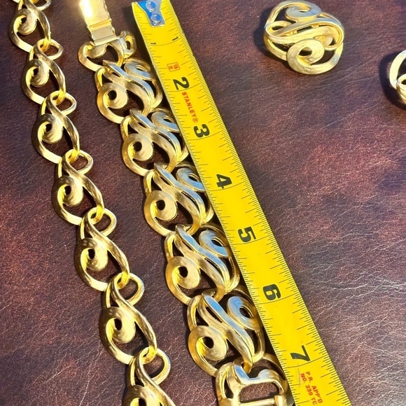 Erwin Pearl NECKLACE BRACELET EARRINGS SET Filigree Mediterranean Runway Jewelry - Picture 9 of 11